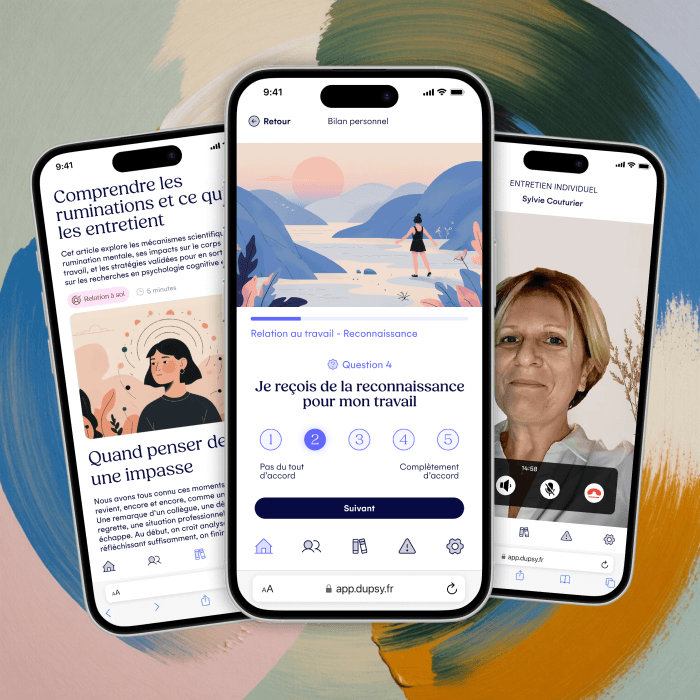 Les parcours Dupsy : contenu de prévention, bilan personnel et entretien individuel